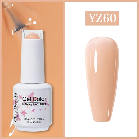 Clou Beaute Gel Nail Polish Neon Brown Royal Blue Red Green Pastal Nude Nail Art Varnishes Gel Lacquer HEMA/TPO FREE UV Gel Nail