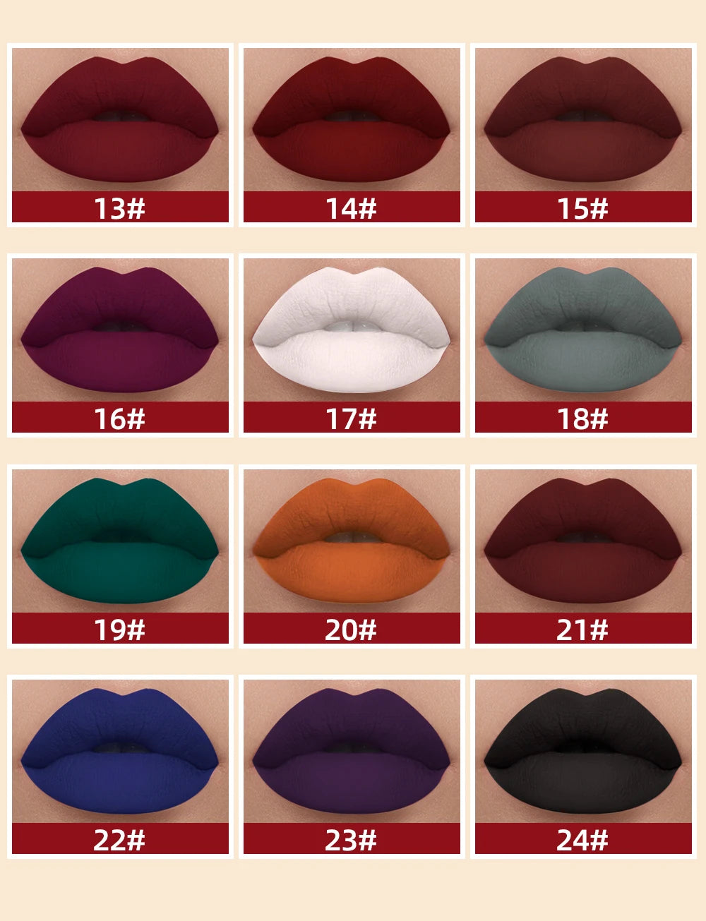 QIBEST Matte Liquid Lipstick Waterproof Long Lasting Velvet Lip Gloss Tint Tube Matte Nude Pigment Red Lipgloss Lips Makeup