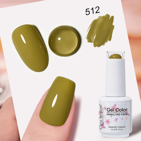 Clou Beaute Grey Color Nail Gel Polish Full Coverage Nail Polish Dark Red Gel Lacquer Varnish Vernis Semi Permanent Nail Art