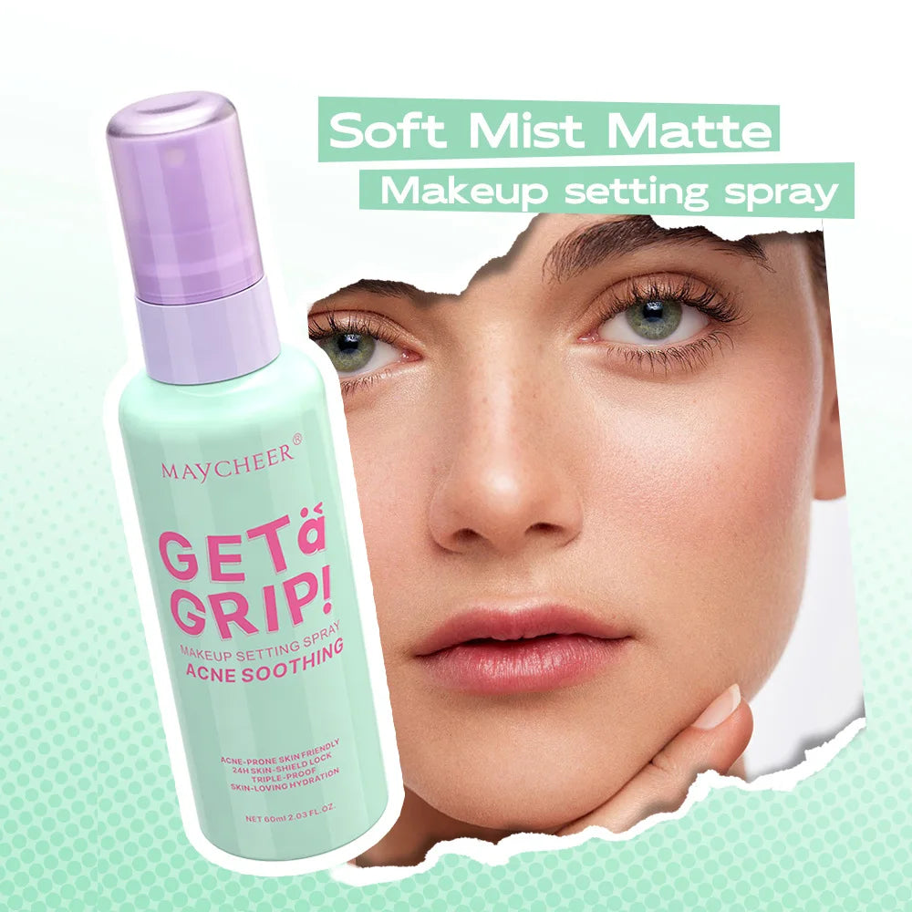 MAYCHEER Setting Spray Soft-focus Mist Matte Waterlight Oil Control Non-Smudging Non-Tight Waterproof 24H Long-lasting Cosmetics