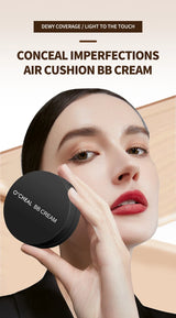 OCHEAL BB Cream Air Cushion Full Coverage Waterproof Long-lasting Concealer Cushion Compact Face Makeup Foundation CC Cream