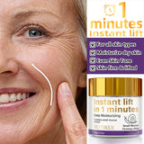 YUITIKUE Instant Lift Face Cream 60g - 1 Min Snail Mucin Firming, Moisturizes, Tightens & Evens Tone, Light Non-Greasy Formula