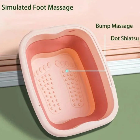 Foldable Foot Bath Massage Bucket Soaking Bucket Folding Foot Bath Tub Foot Soaking Tub Massage Foot Basin Thickened Portable