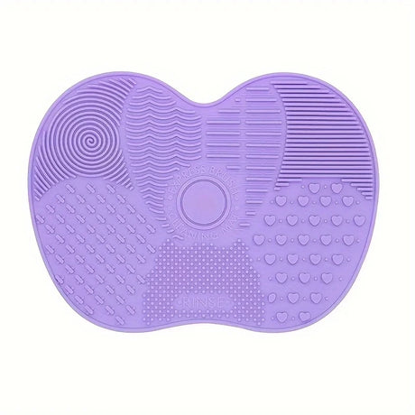 1pcs Silicone Apple-Shaped Makeup Brush Cleaner Pad With Suction Cup For Effective Cosmetic Tool makeup brush cleaning agent pad