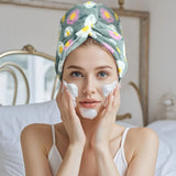 1 Piece of Flower Patterned Dry Hair Towel, Soft and Absorbent, Cute and Charming Dry Hair Cap, Easy to Wear and Not Easy to Fal