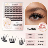 Befer Self-Adhesive Lash Clusters No-Glue Manga Eyelashes 120 Pcs Clusters Lashes Natural Makeup Fluffy False Eyelashes Supplier