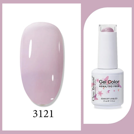Clou Beaute Gel Color Hema TPO Free 15ml Gel Nail Varnish Soak Off UV Gel Polish Nail Art Manicure Lacquer Nail Art Jelly Gel