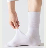 MiiOW Big Size Sock Men Pure Cotton Sock Anti Odor Fat Feet Elastic Widened Loose Sock Compression Sock Elderly Non-Binding Sock