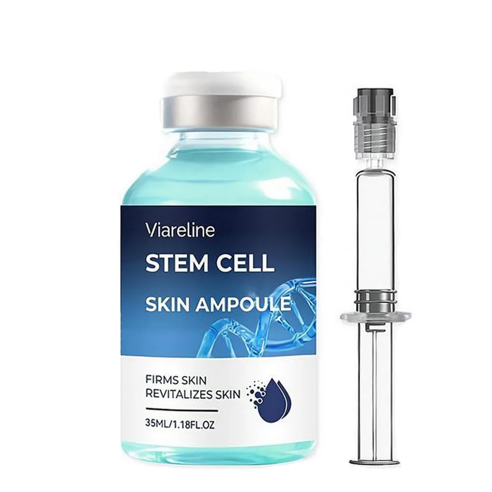 Viareline Stem Cell Skin Ampoule 35ml Firming Essence Reduces Fine Lines Rejuvenates Face Serum
