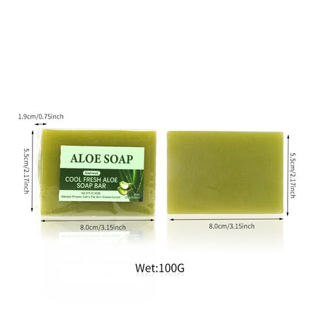 1/2/4/6Pcs Aloe Vera Whitening Soap, Remove Acne, Pimples, Skin Radiant, Improve Skin Luster, Vegan Bath Wash for All Skin Types