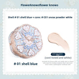 Flower Knows Makeup Base Garden Air Cushion Foundation CC Cream Skin Friendly Concealer Makeup Moisturizing Natural Coverage