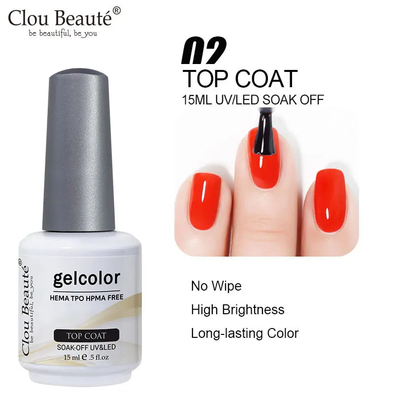 Clou Beaute Grey Color Nail Gel Polish Full Coverage Nail Polish Dark Red Gel Lacquer Varnish Vernis Semi Permanent Nail Art