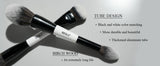 BEILI Dual-ended Makeup Brush Set Professional 12 Pcs Vegan Contour Foundation Powder Eyebrow Bronzer Brushes Cosmetics Kit