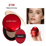Dewy Glow Cream Cushion Foundation Hydrating 24H Long Lasting Moisturizer Natural Light Coverage Radiant Skin Finish Daily Portable Face Makeup Cosmetic