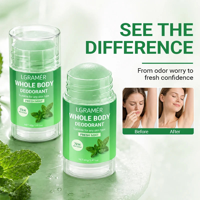 Mint Fragrance Underarm Antiperspirant Deodorant Stick Portable Body Odor Remover Lasting Armpit Anti Sweaty Stick For Women Men