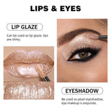 QIBEST Metallic Glitter Liquid Lipstick Makeup Waterproof Lip Gloss Long-lasting Shimmer Metal Diamond Lip Glaze Tint Charming