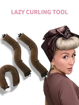 Heatless Hair Curling Rod Headband No Heat Soft Flexi Rollers Lazy Curls with Hook Sleeping Hair Styling Tool for Natural Look