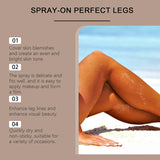 Leg Makeup Spray Waterproof Body Bronzing Mist Sunless Self Tanner Leg Concealer for Flawless Tan Glow 120ml