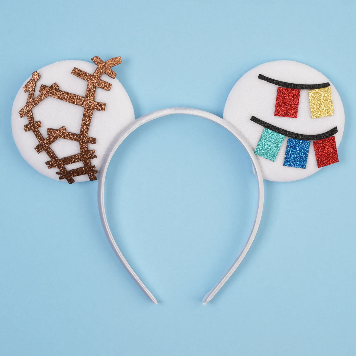 Newest Festival Party Cosplay Mouse Ears Headband 3.3" Ears Glitter Hairband Without Bow For Boys DIY Cartoon Hair Accessories