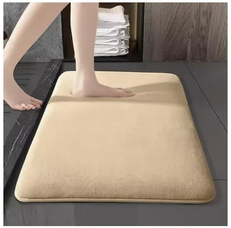 Coral Velvet Absorbent Quick Drying Door Mat Solid Color Bathroom Mat Bathroom Floor Mat Door Mat Household Non Slip Foot Mat