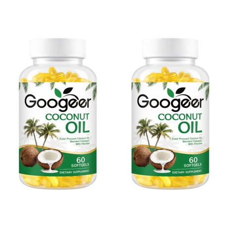 Coconut Oil Softgels Blended Collagen Vitamin E with Vitamins Hair Skin Nails Beauty Supports Energy Vitality 60 Softgels