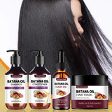 BATANA Oil Hair Care Kit - Strengthening Shampoo, Moisturizing Mask & Keratin Conditioner for All Hair Types Frizz Control