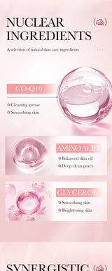 SAODER Q10 Vitamin C Facial Cleanser Face Wash Foam Facial Cleansing Mossee Moisturizing Brightening Facial Skin Care Products