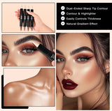 Dual Head Contour Highlighter Stick Sculpt V Face Nose Shadow Concealer Waterproof Long Lasting Smooth Blending Facial Makeup Cosmetics