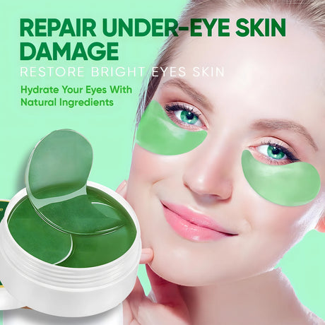 60pcs seaweed hyaluronic acid eye mask to remove dark circles collagen eye patch facial care products
