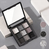 A 9-color smoky eyeshadow palette, long-lasting, waterproof, and easy to apply, perfect for creating a smoky punk makeup look.