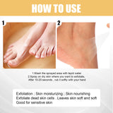 Ouhoe Foot Exfoliating Spray 72H Moisture Lock Callus Softener Anti Dry Crack Repair Odor Control Brightening Foot Care Liquid