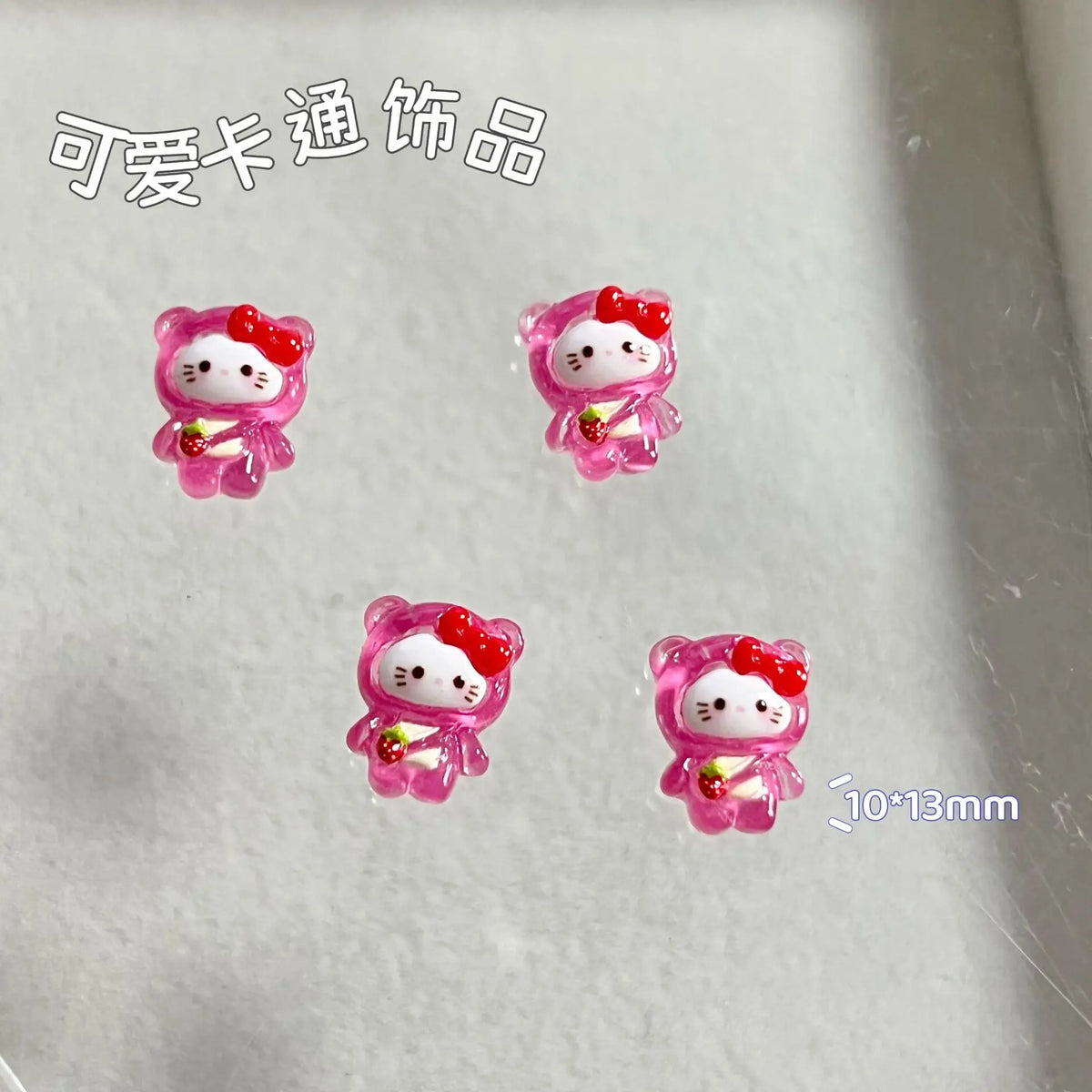50Pcs/Pack Potdemiel cat Trendy Nail Charms - Cute Resin Cat Nail Art, Press-On Nail Decor for Kawaii Manicures