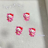 50Pcs/Pack Potdemiel cat Trendy Nail Charms - Cute Resin Cat Nail Art, Press-On Nail Decor for Kawaii Manicures