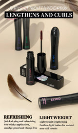 QIBEST 4D Silk Fiber Eyelash Mascara Waterproof Colorful Mascara For Eyelash Extension Thick Lift Lengthening Lasting Makeup