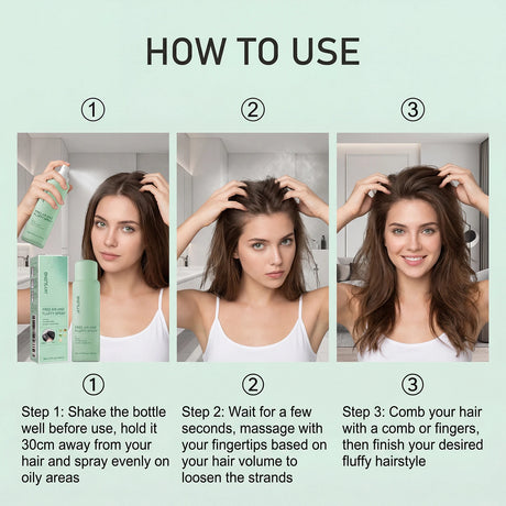 Volumizing Dry Shampoo Spray Oil Control Refreshing No Wash Instant Volume Lightweight Fluffy Root Lift Hair Mist All Hair Types