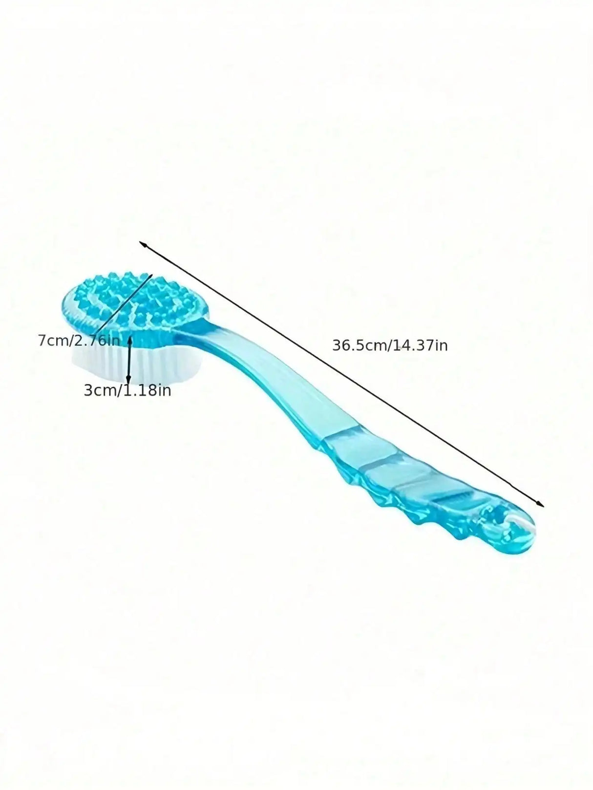1pc Extra Long Handle Back Scrubber Brush (36.5cm), Shower Exfoliating Brush With Soft Bristles And Non-Slip Handle, Suitable For Hard-To-Reach Areas, Feet And Shoulders, Ideal For Elderly Care And Bathing Assistance, Essenti