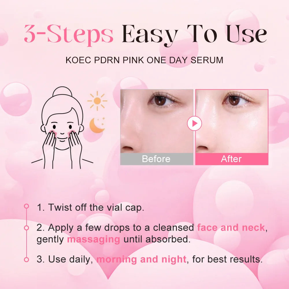 10pcs/Box PDRN Serum Moisturizing Repairs Brightens Reduces Sagging Skin Care Essence Benefits Anti Aging Facial Treatment
