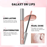 QIBEST Metallic Glitter Liquid Lipstick Makeup Waterproof Lip Gloss Long-lasting Shimmer Metal Diamond Lip Glaze Tint Charming