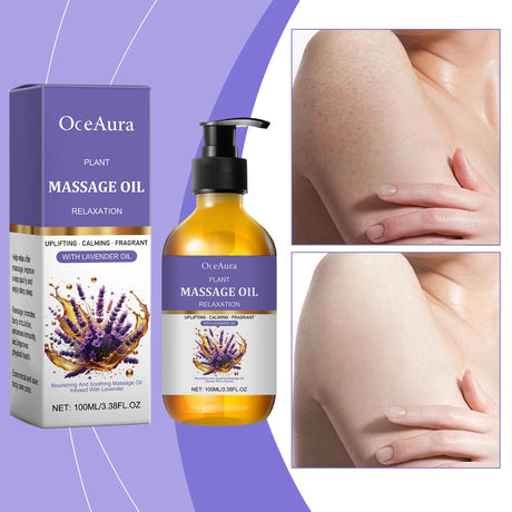 Lavender Essential Oil Moisturizing Body Skin Smoothing Soft Stress Relief Muscle Sore Help Sleep Spa Relaxing Massage Oil