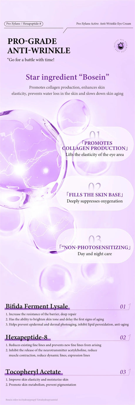 Instant Eye Bag Removal Cream Collagen Anti-Wrinkle Fade Fine Lines Firming Skin Anti Dark Circle Puffiness Brighten Eye Care