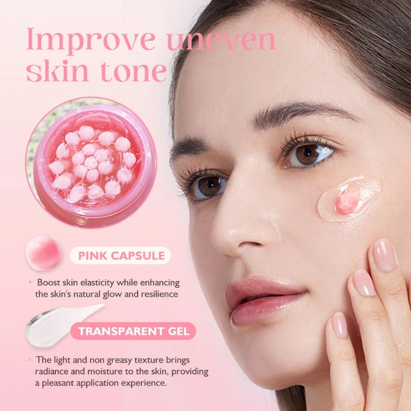 KOEC PDRN Pink Collagen Capsule Cream Anti-Wrinkle Hydrating Glowing Increase Elasticity 5% Niacinamide Hydrolyzed Collagen