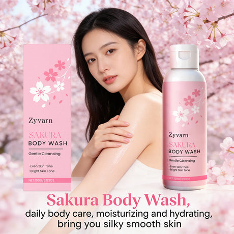 Sakura Body Wash Body Odor Control Deep Cleansing Skin Long Lasting Fragrance Moisturizing Smooth Even Skin Tone Bath Product