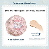 Flower Knows Makeup Base Garden Air Cushion Foundation CC Cream Skin Friendly Concealer Makeup Moisturizing Natural Coverage