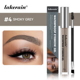 Lakerain Waterproof Eyebrow Gel Long Lasting Highly Pigmented Liquid Eyebrow Makeup Sweatproof Natural Black Brown