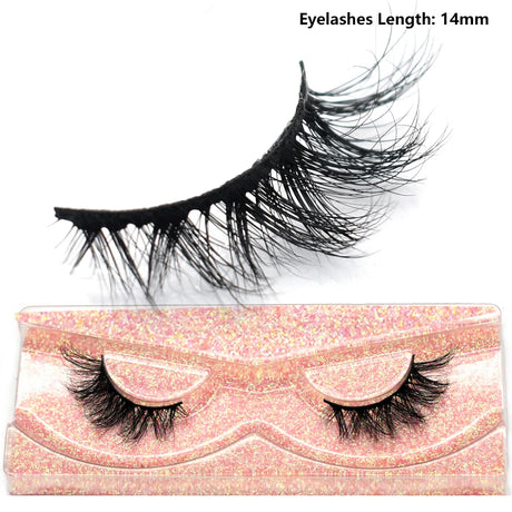 Half Lashes Mink Eyelashes Fluffy Soft False Eyelashes Wispy Cross Mink Eye Lashes Natural Short Mink Eyelash Extension Makeup