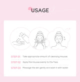 LAlKOU Japan Sakura Cleansing Mousse Facial Cleanser  Shrink Pores Deep Clean Oil Control Moisturizing Skin Care 100ml