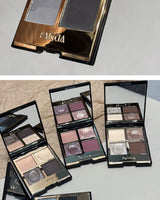 Faiccia 4-Color Mojito Eyeshadow Palette - Earth Pink Brown, Glitter Matte, Brightening, Perfect for Daily & Party Looks