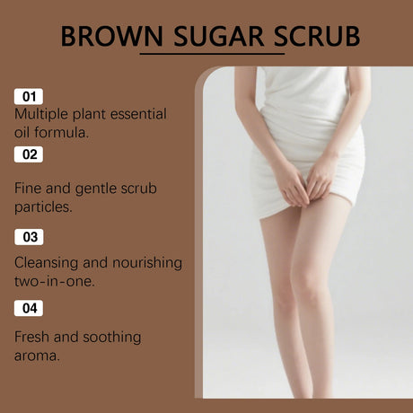 OceAura 100g Natural Brown Sugar Scrub 100g Exfoliating Body Nourishing Deep Clean Pore Shrinking Skin Refreshing