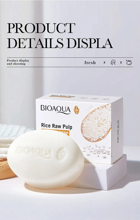 Rice Original Essence Deep Cleaning, Moisturizing Nourishing Facial Cleansing Soap Refreshing Oil Control Facial Wash Hand Soap