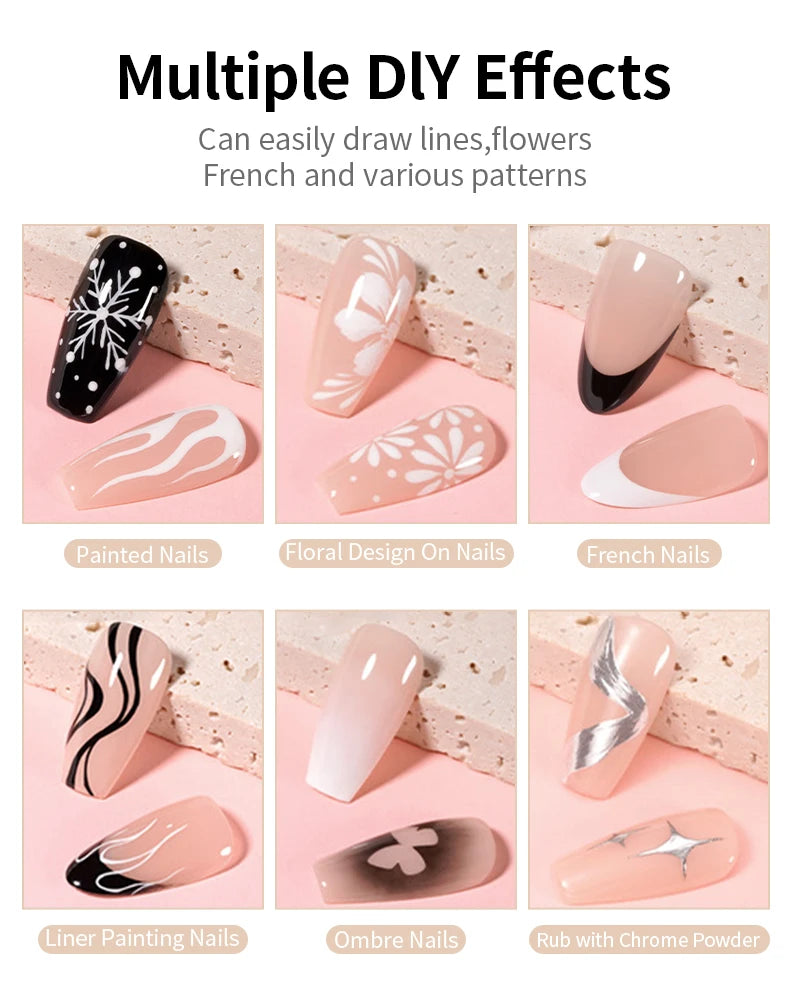 RS NAIL 5g Painting Gel Nail Polish Black White Nail Painting Art Gel Line Flower Drawing Gel Semi-solid UV LED Soak Off Varnish